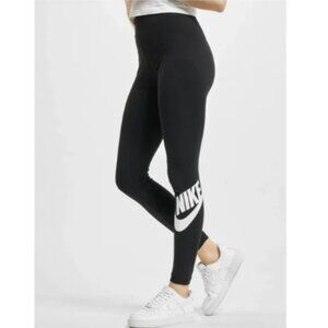 Nike Women's Essential High-Waisted Full-length Logo Leggings Black | Medium